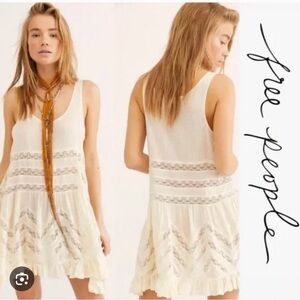 Free People Yellow Chemise Sleeveless Scoop Neck